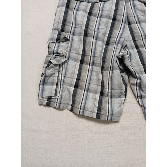 Lee Dungarees Cargo Short Men’s 40 Plaid Brown Blue Black Hiking Outdoor Shorts - Picture 12 of 13